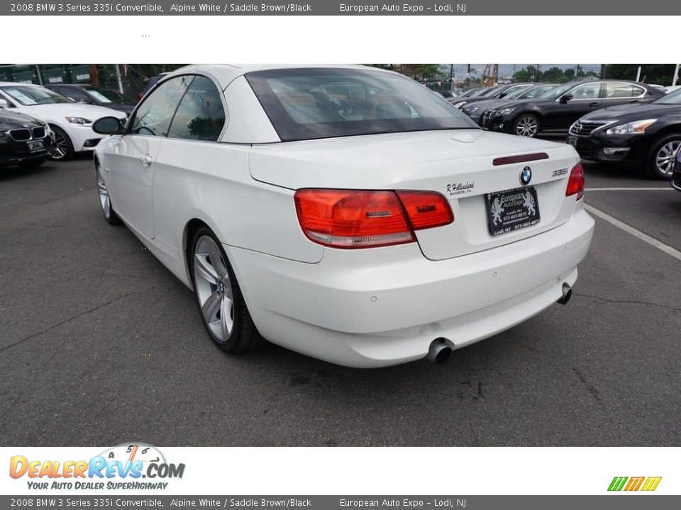 2008 BMW 3 Series 335i Convertible Alpine White / Saddle Brown/Black Photo #3