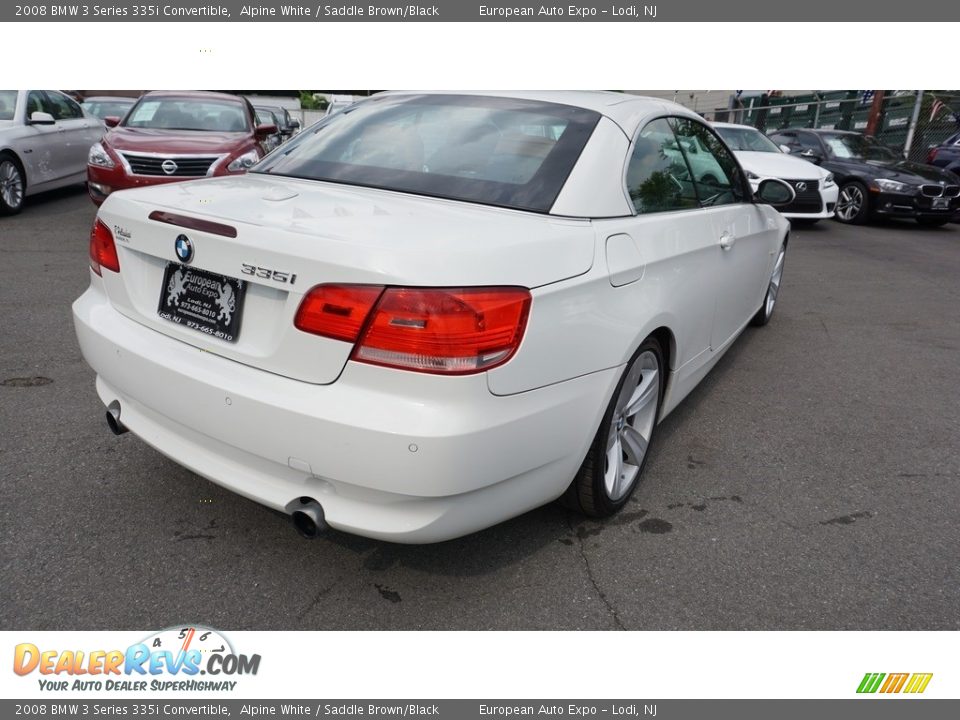 2008 BMW 3 Series 335i Convertible Alpine White / Saddle Brown/Black Photo #4