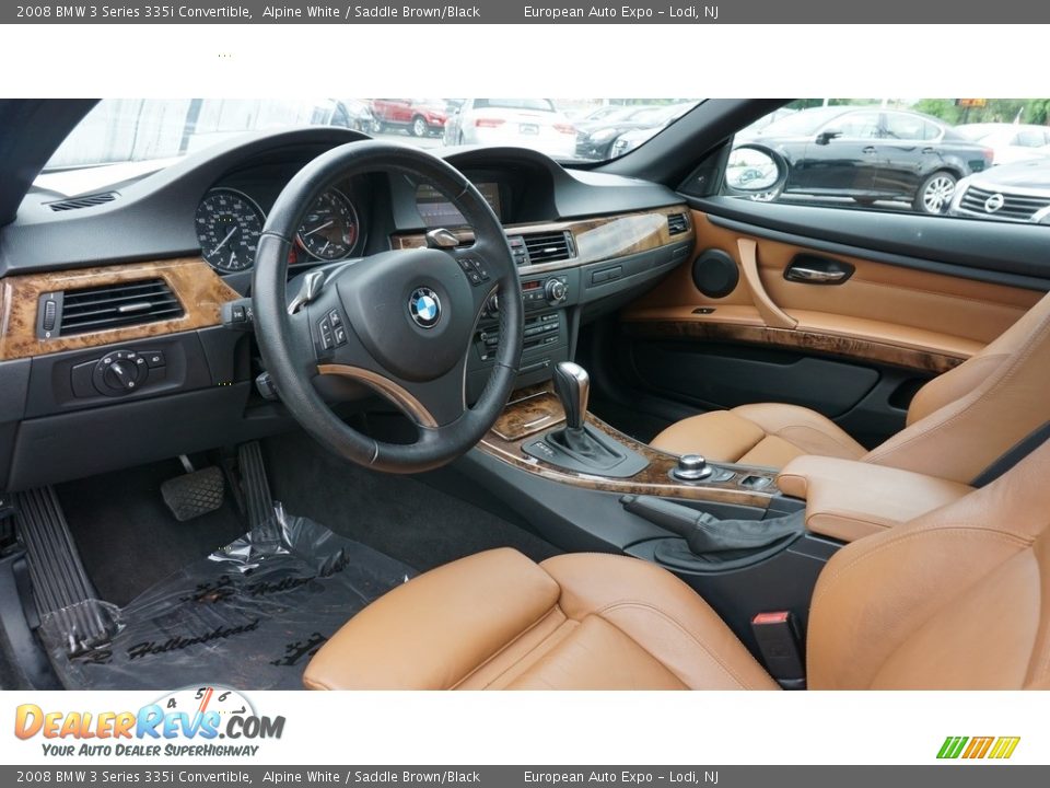 2008 BMW 3 Series 335i Convertible Alpine White / Saddle Brown/Black Photo #5