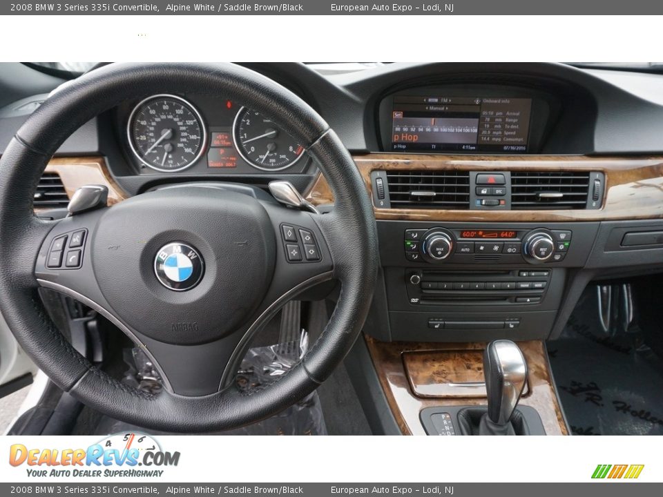 2008 BMW 3 Series 335i Convertible Alpine White / Saddle Brown/Black Photo #10