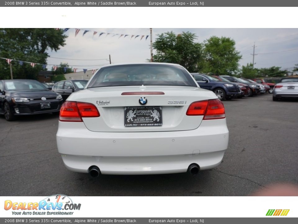 2008 BMW 3 Series 335i Convertible Alpine White / Saddle Brown/Black Photo #11