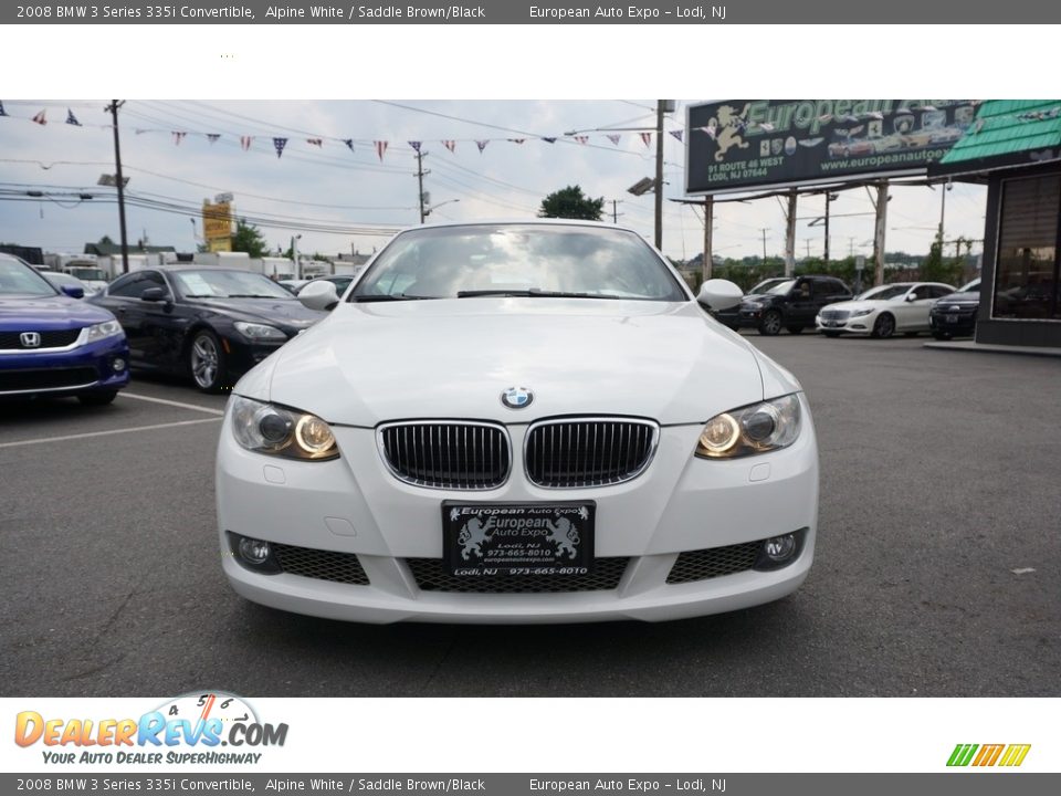 2008 BMW 3 Series 335i Convertible Alpine White / Saddle Brown/Black Photo #12