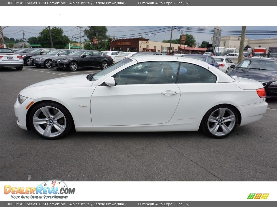 2008 BMW 3 Series 335i Convertible Alpine White / Saddle Brown/Black Photo #13