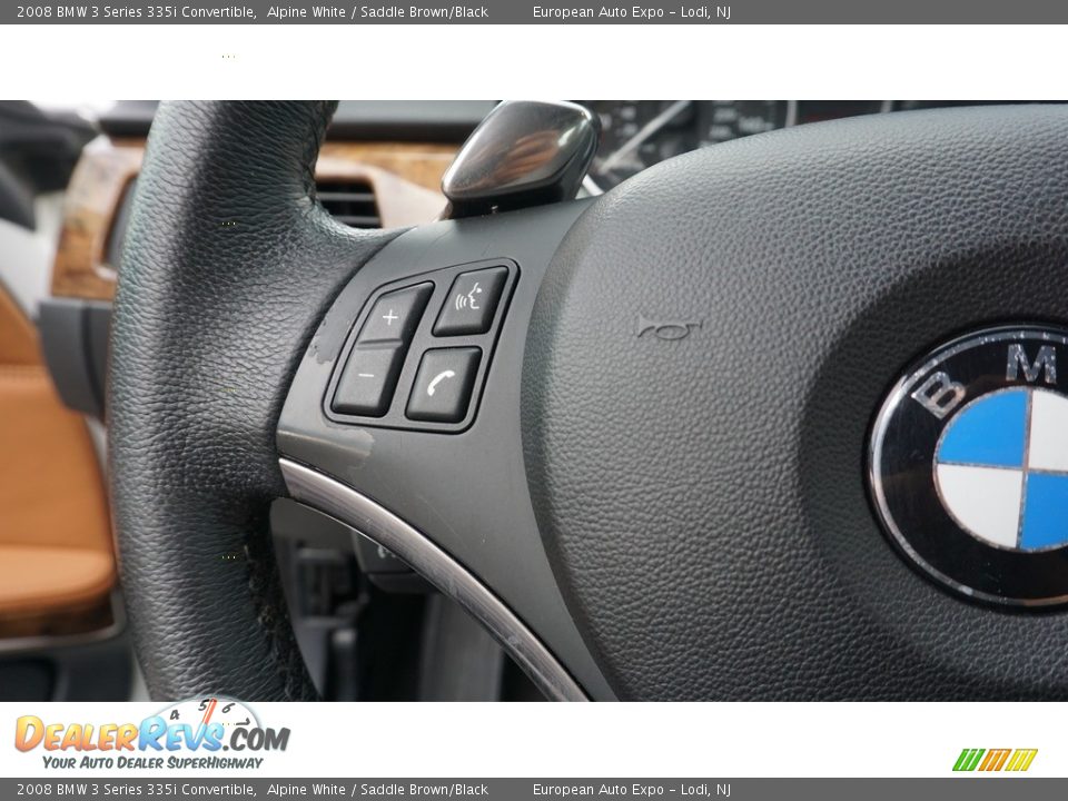 2008 BMW 3 Series 335i Convertible Alpine White / Saddle Brown/Black Photo #15
