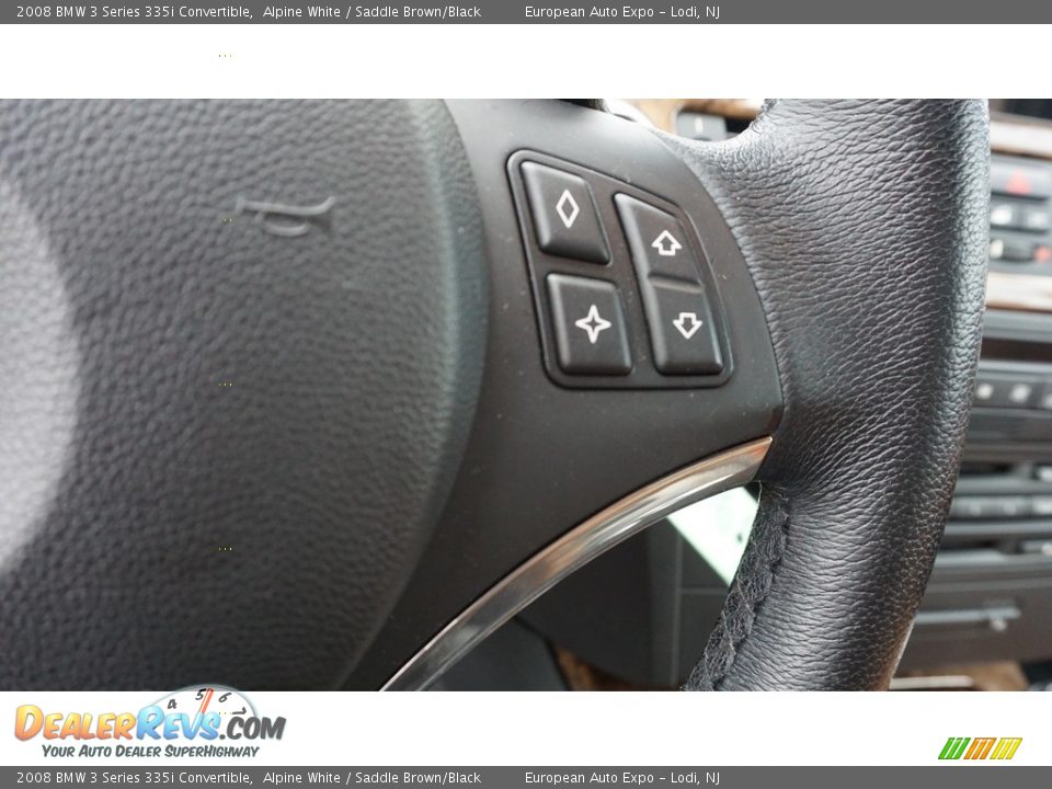 2008 BMW 3 Series 335i Convertible Alpine White / Saddle Brown/Black Photo #16
