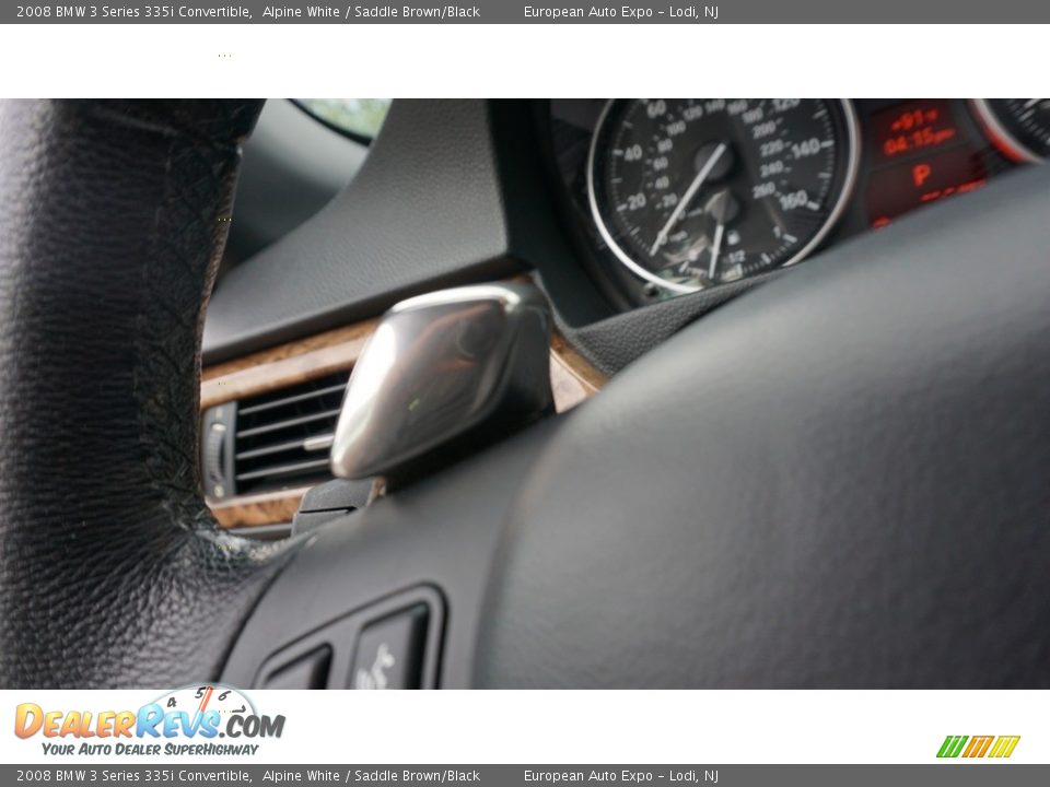 2008 BMW 3 Series 335i Convertible Alpine White / Saddle Brown/Black Photo #17