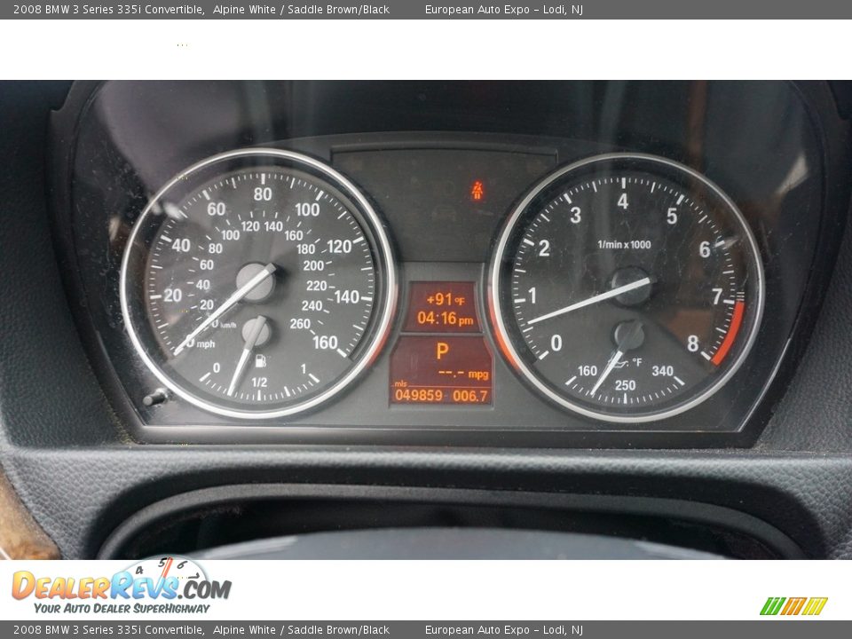 2008 BMW 3 Series 335i Convertible Alpine White / Saddle Brown/Black Photo #19