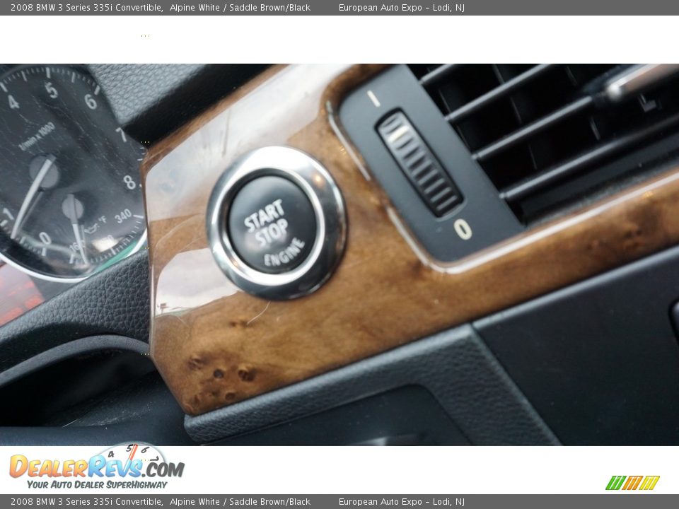 2008 BMW 3 Series 335i Convertible Alpine White / Saddle Brown/Black Photo #25