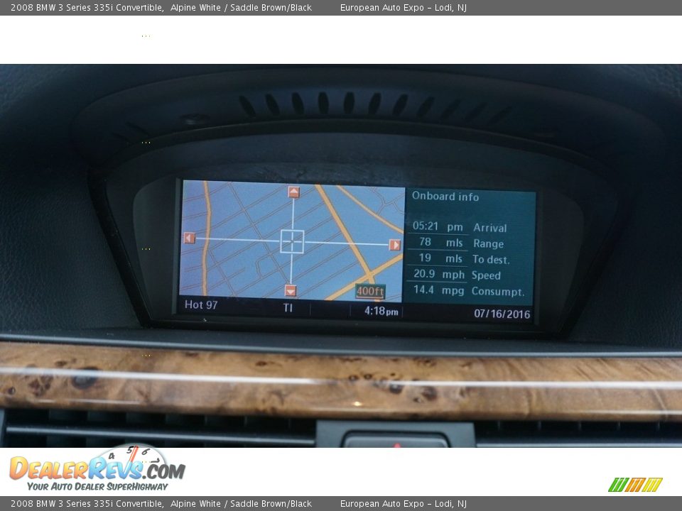 2008 BMW 3 Series 335i Convertible Alpine White / Saddle Brown/Black Photo #26