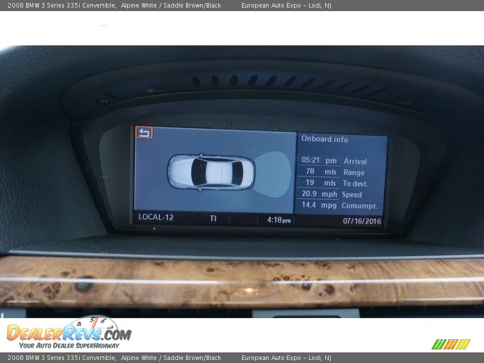 2008 BMW 3 Series 335i Convertible Alpine White / Saddle Brown/Black Photo #27