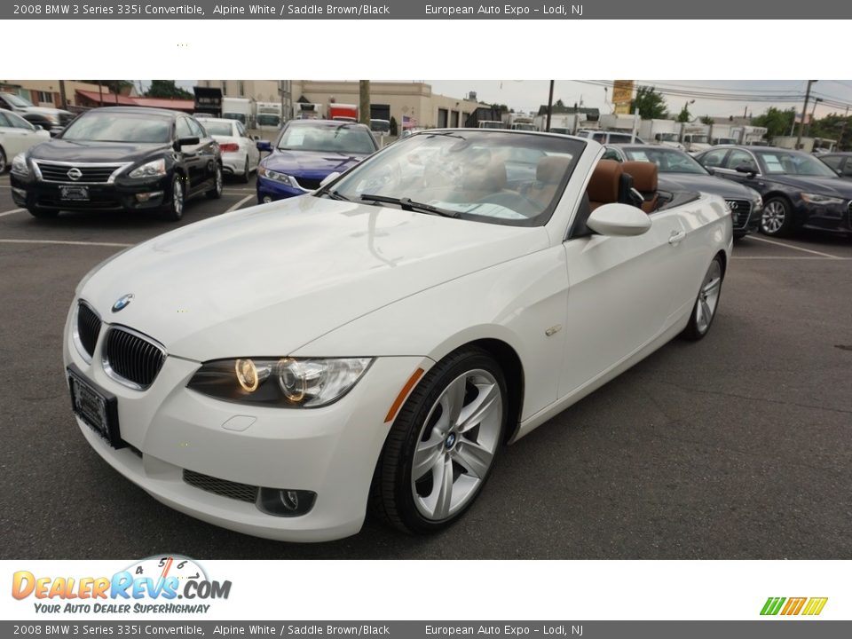 2008 BMW 3 Series 335i Convertible Alpine White / Saddle Brown/Black Photo #28