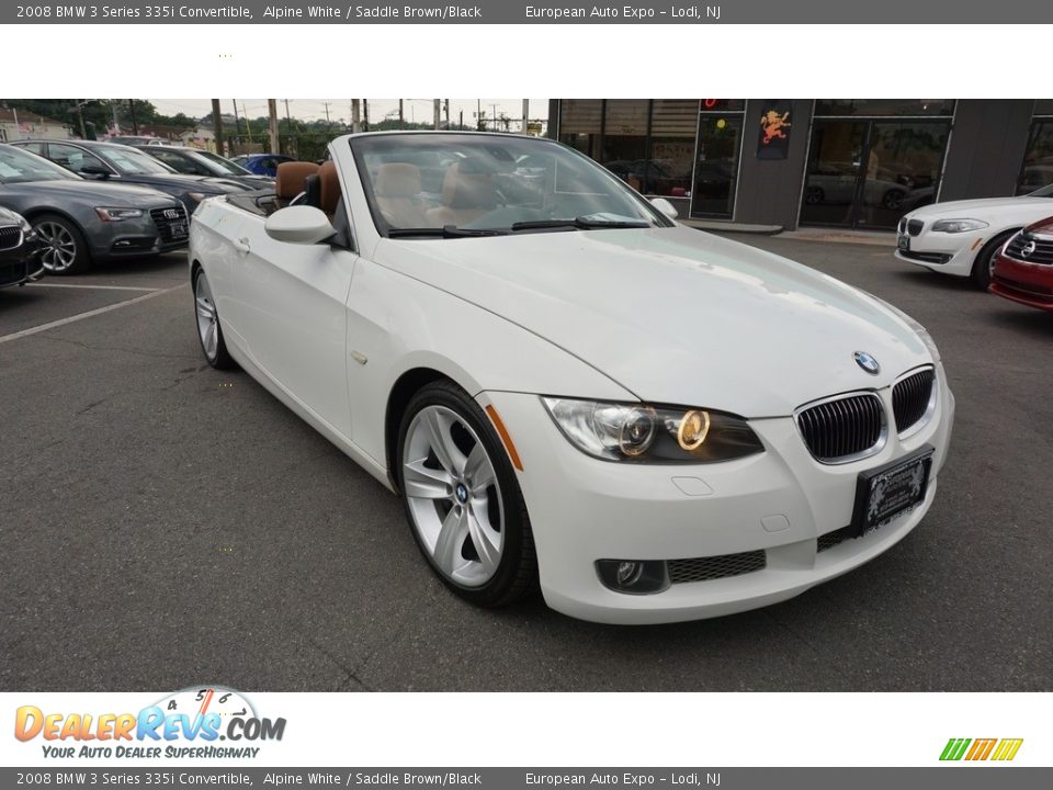 2008 BMW 3 Series 335i Convertible Alpine White / Saddle Brown/Black Photo #29