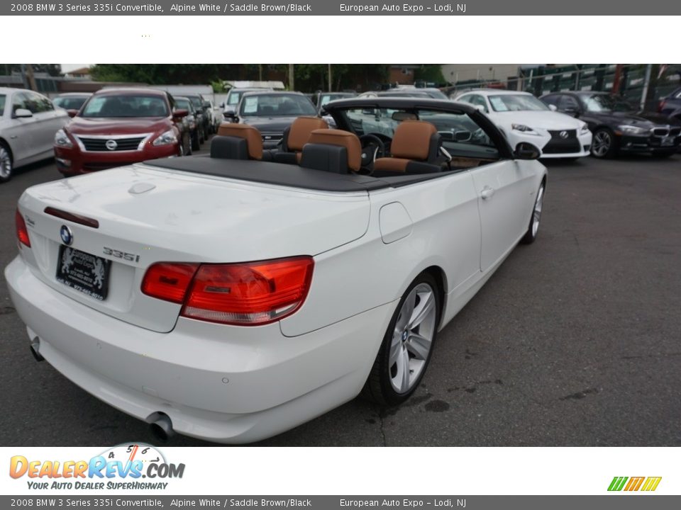 2008 BMW 3 Series 335i Convertible Alpine White / Saddle Brown/Black Photo #31