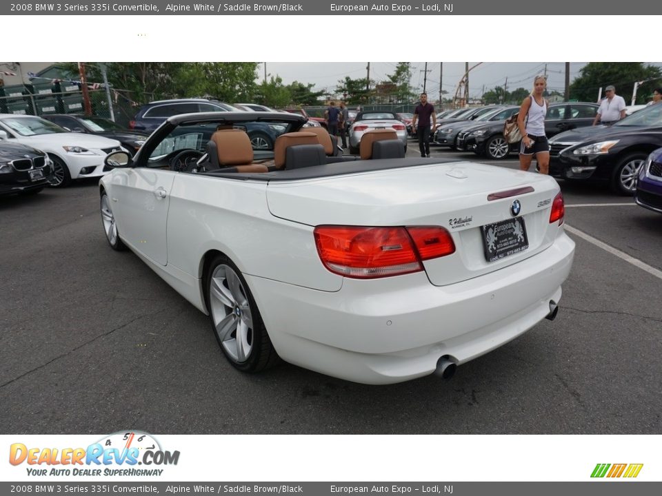 2008 BMW 3 Series 335i Convertible Alpine White / Saddle Brown/Black Photo #32