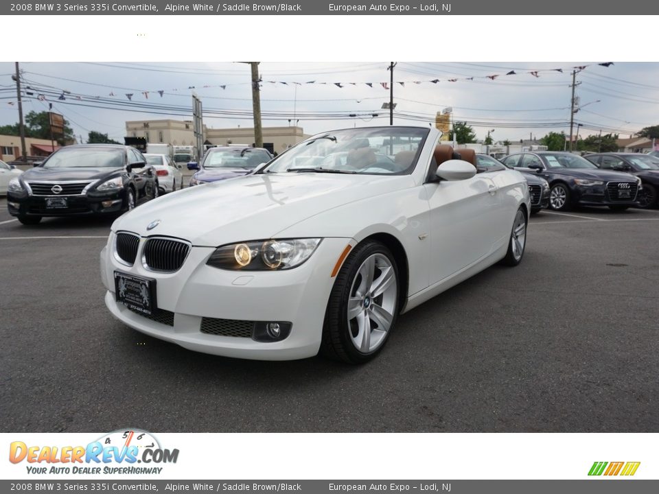 2008 BMW 3 Series 335i Convertible Alpine White / Saddle Brown/Black Photo #34