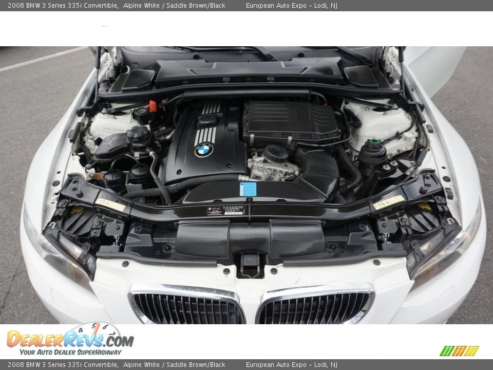 2008 BMW 3 Series 335i Convertible Alpine White / Saddle Brown/Black Photo #36