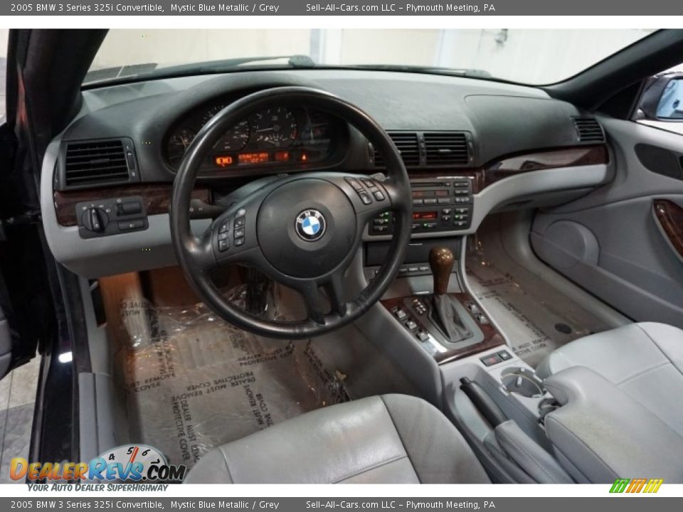 2005 BMW 3 Series 325i Convertible Mystic Blue Metallic / Grey Photo #25