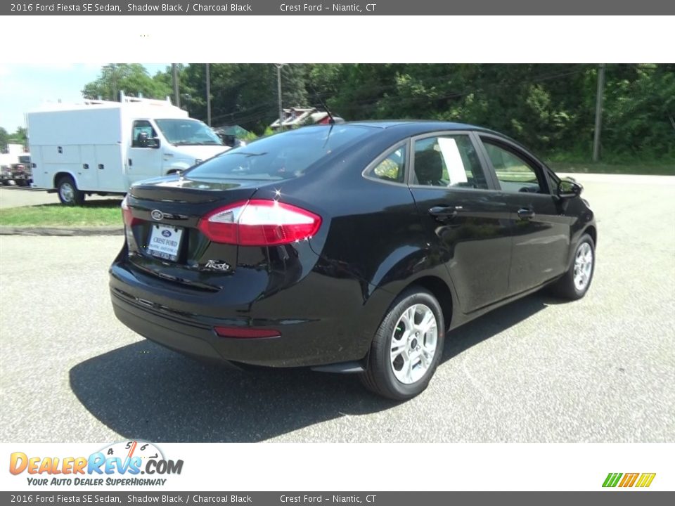 2016 Ford Fiesta SE Sedan Shadow Black / Charcoal Black Photo #7