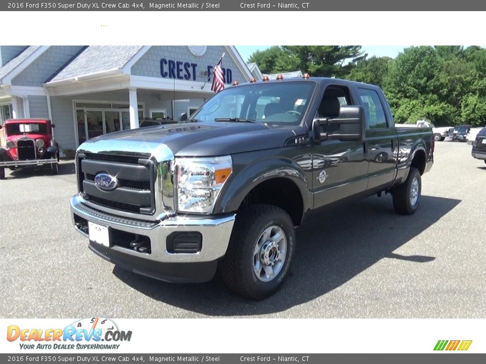 2016 Ford F350 Super Duty XL Crew Cab 4x4 Magnetic Metallic / Steel Photo #3