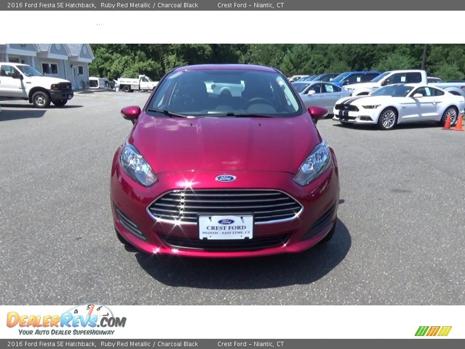 2016 Ford Fiesta SE Hatchback Ruby Red Metallic / Charcoal Black Photo #2