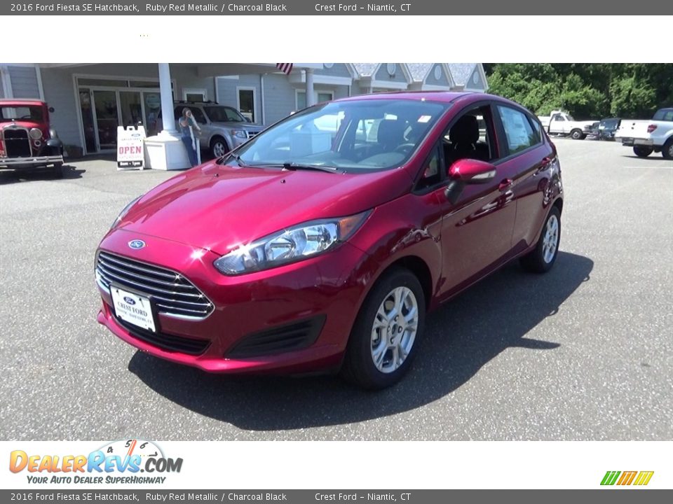 2016 Ford Fiesta SE Hatchback Ruby Red Metallic / Charcoal Black Photo #3
