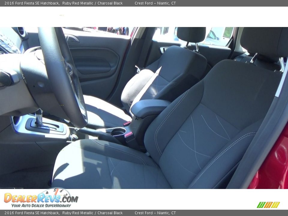 2016 Ford Fiesta SE Hatchback Ruby Red Metallic / Charcoal Black Photo #12