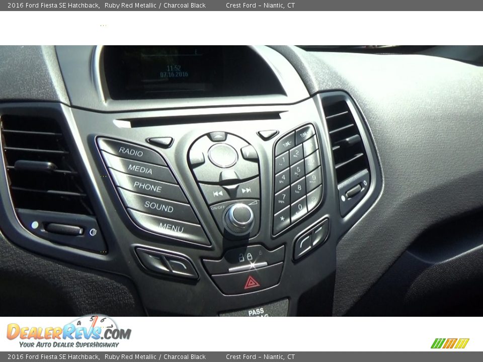2016 Ford Fiesta SE Hatchback Ruby Red Metallic / Charcoal Black Photo #16