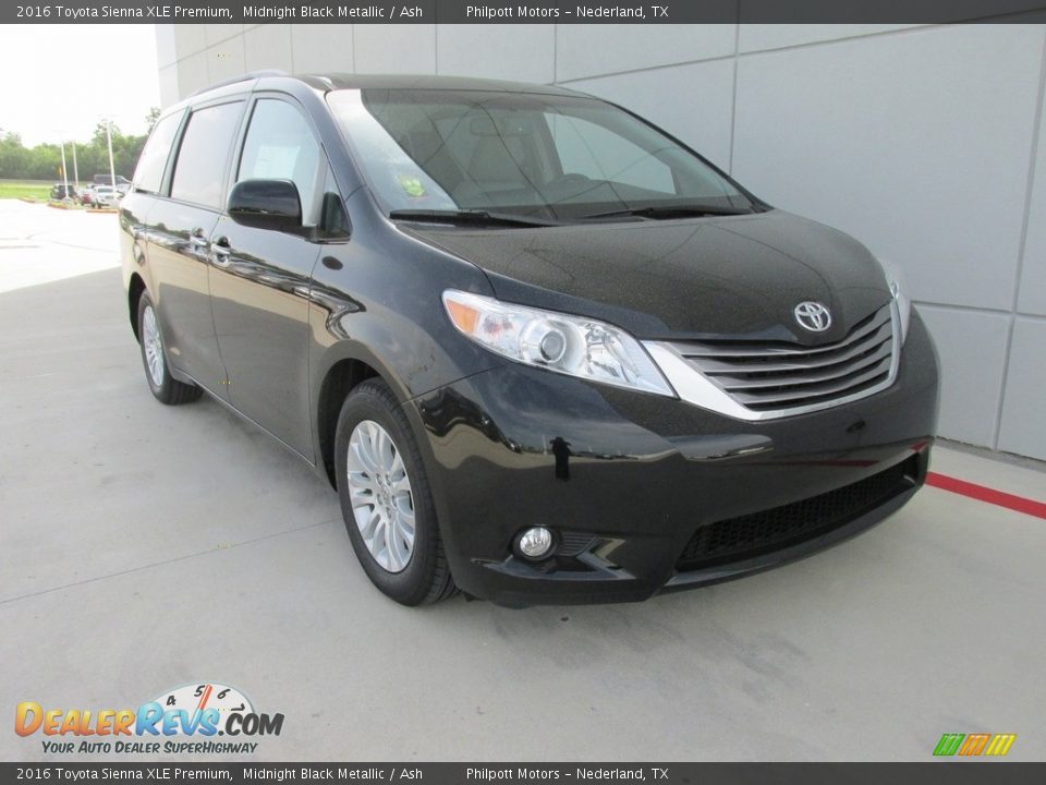2016 Toyota Sienna XLE Premium Midnight Black Metallic / Ash Photo #1