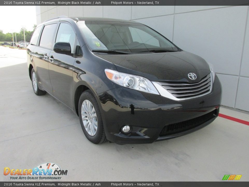 2016 Toyota Sienna XLE Premium Midnight Black Metallic / Ash Photo #2