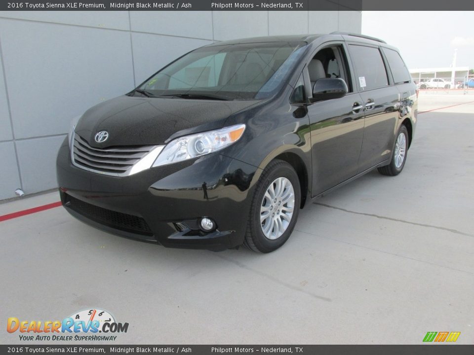 2016 Toyota Sienna XLE Premium Midnight Black Metallic / Ash Photo #7