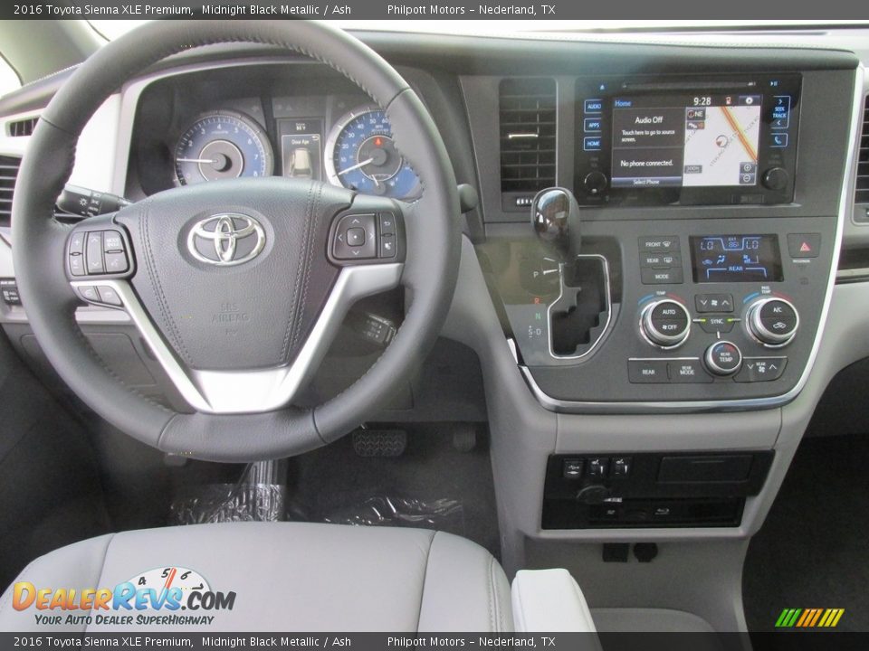 2016 Toyota Sienna XLE Premium Midnight Black Metallic / Ash Photo #25