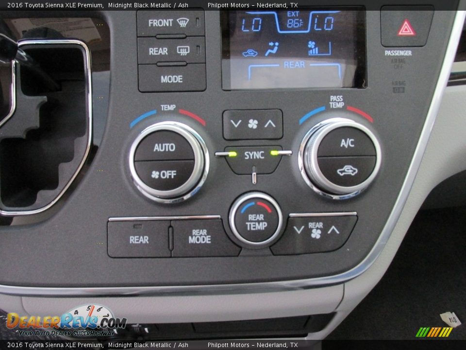 2016 Toyota Sienna XLE Premium Midnight Black Metallic / Ash Photo #28