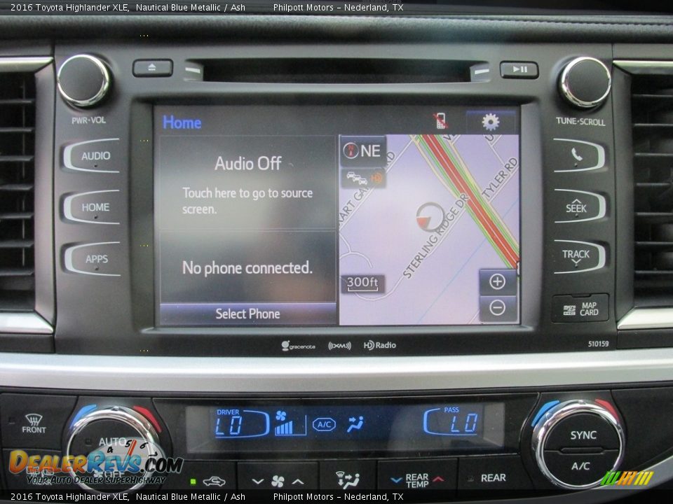 2016 Toyota Highlander XLE Nautical Blue Metallic / Ash Photo #27