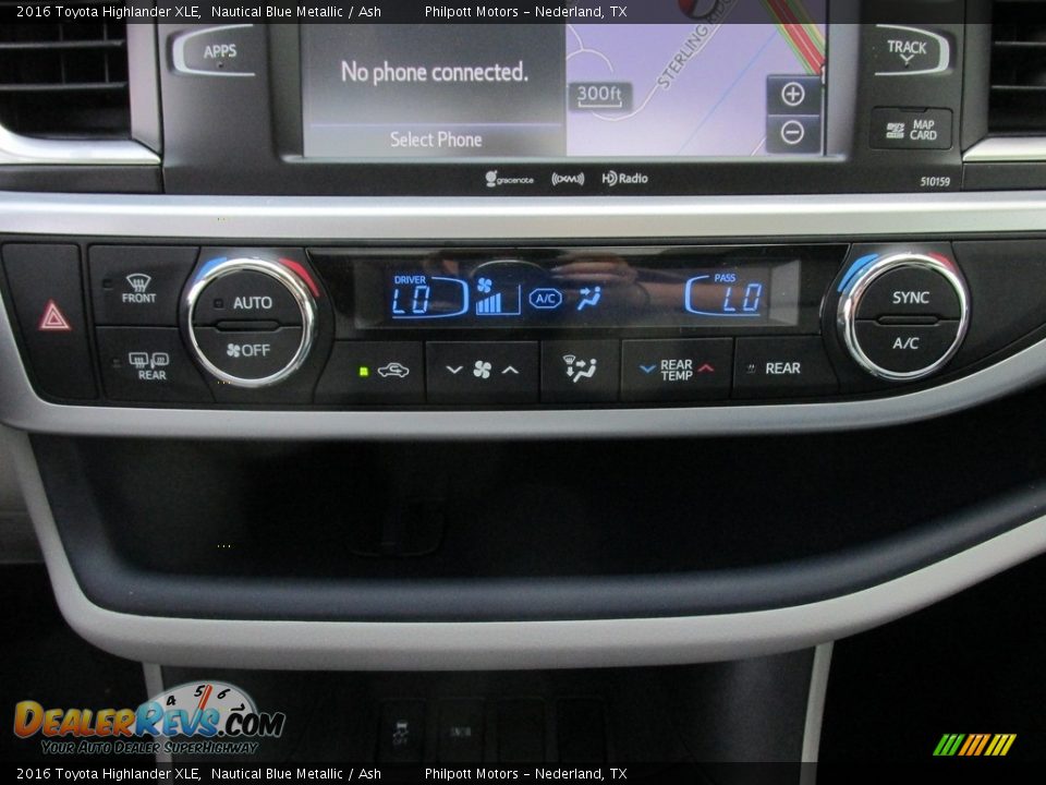 2016 Toyota Highlander XLE Nautical Blue Metallic / Ash Photo #28