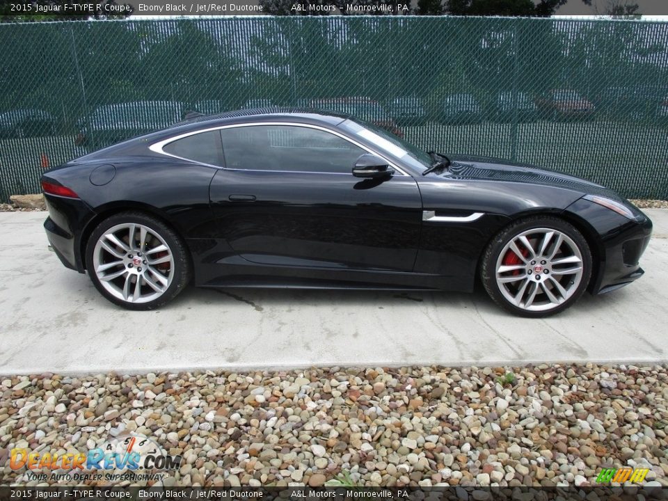 2015 Jaguar F-TYPE R Coupe Ebony Black / Jet/Red Duotone Photo #2