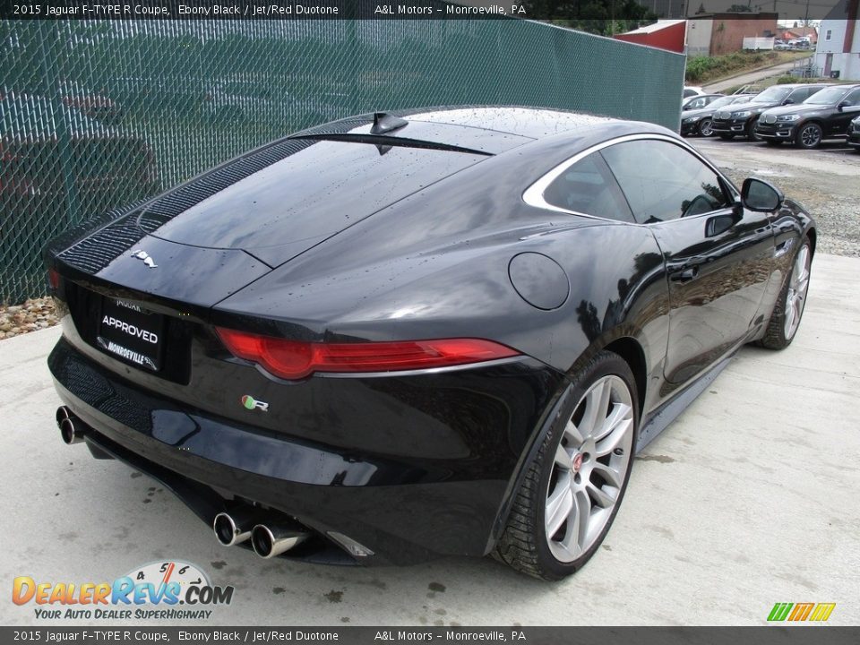 2015 Jaguar F-TYPE R Coupe Ebony Black / Jet/Red Duotone Photo #4