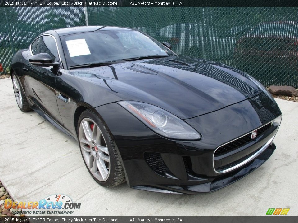 2015 Jaguar F-TYPE R Coupe Ebony Black / Jet/Red Duotone Photo #5