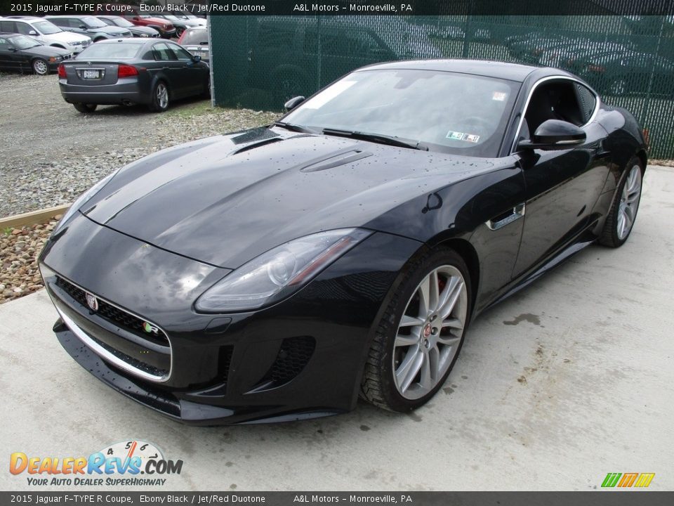 2015 Jaguar F-TYPE R Coupe Ebony Black / Jet/Red Duotone Photo #7