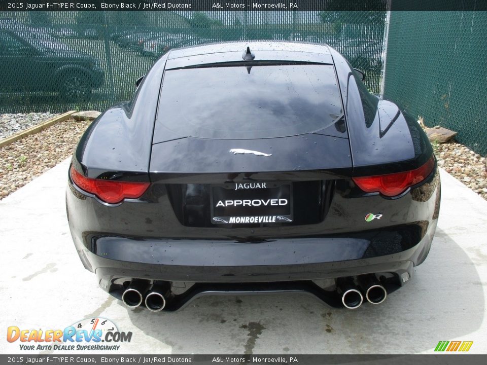 2015 Jaguar F-TYPE R Coupe Ebony Black / Jet/Red Duotone Photo #9