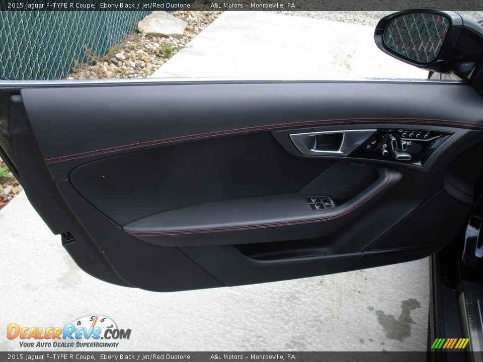 2015 Jaguar F-TYPE R Coupe Ebony Black / Jet/Red Duotone Photo #10