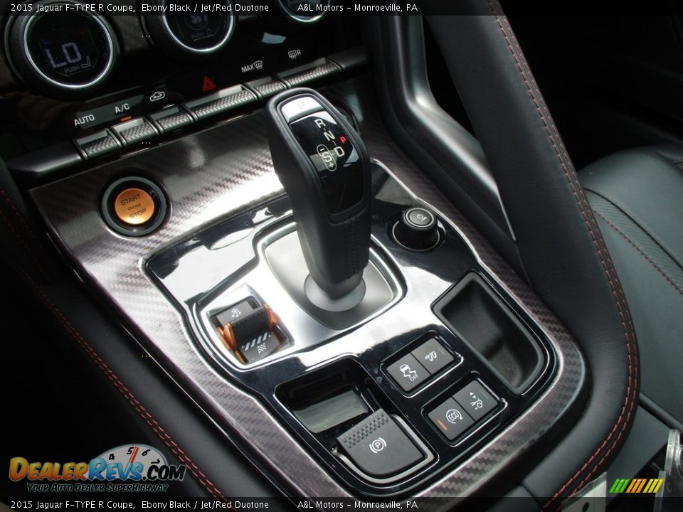 2015 Jaguar F-TYPE R Coupe Ebony Black / Jet/Red Duotone Photo #14
