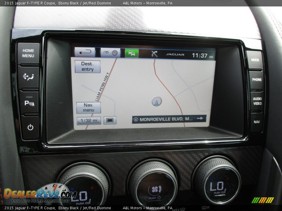 2015 Jaguar F-TYPE R Coupe Ebony Black / Jet/Red Duotone Photo #15