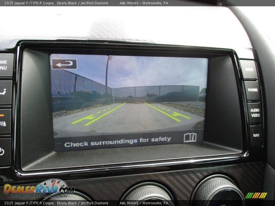 2015 Jaguar F-TYPE R Coupe Ebony Black / Jet/Red Duotone Photo #16