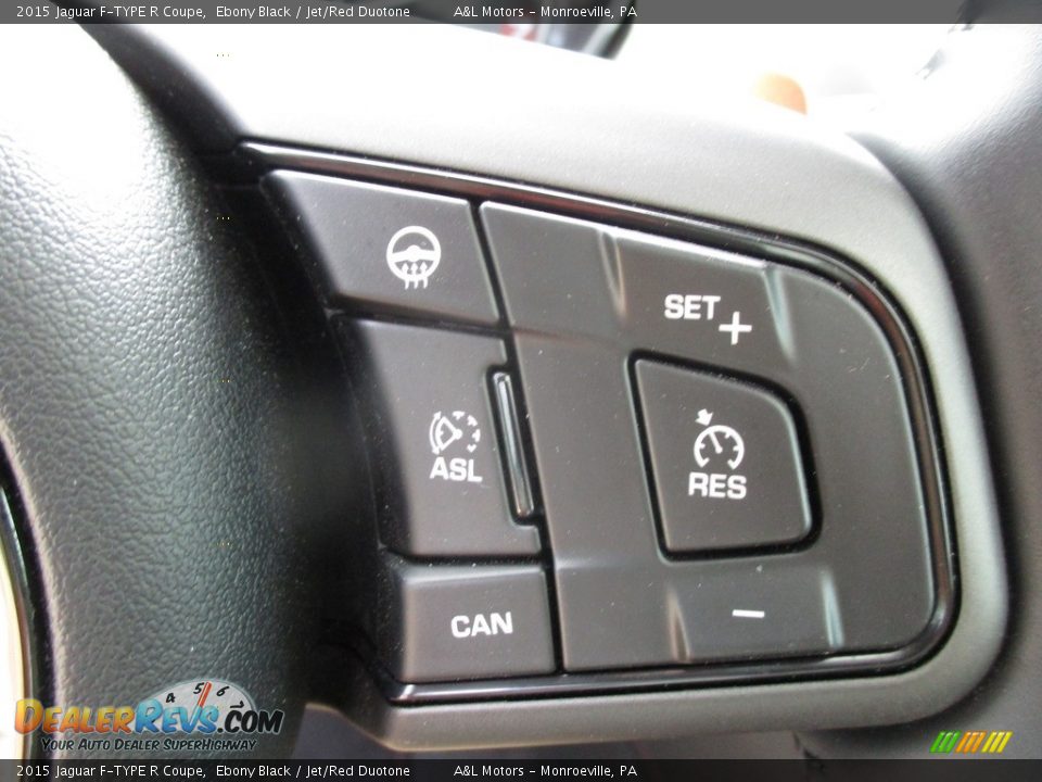 2015 Jaguar F-TYPE R Coupe Ebony Black / Jet/Red Duotone Photo #18