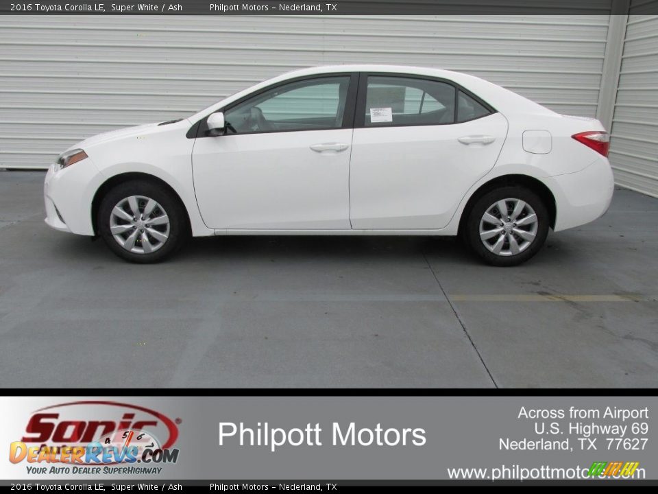 2016 Toyota Corolla LE Super White / Ash Photo #6