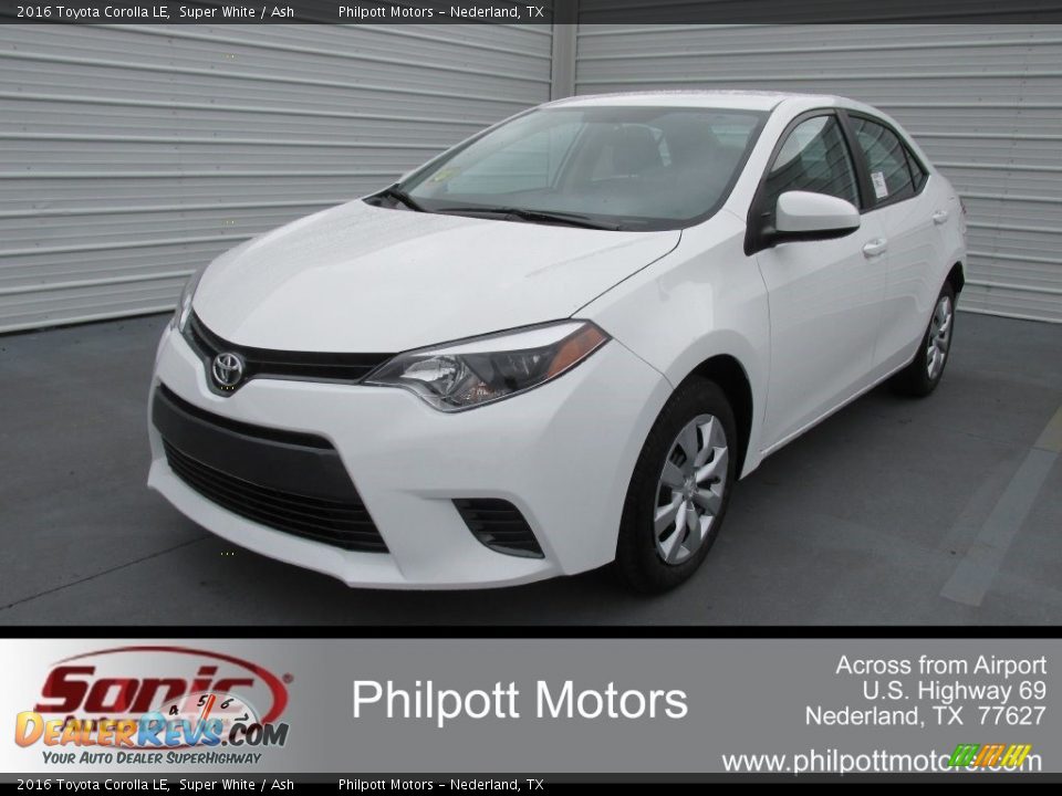 2016 Toyota Corolla LE Super White / Ash Photo #7