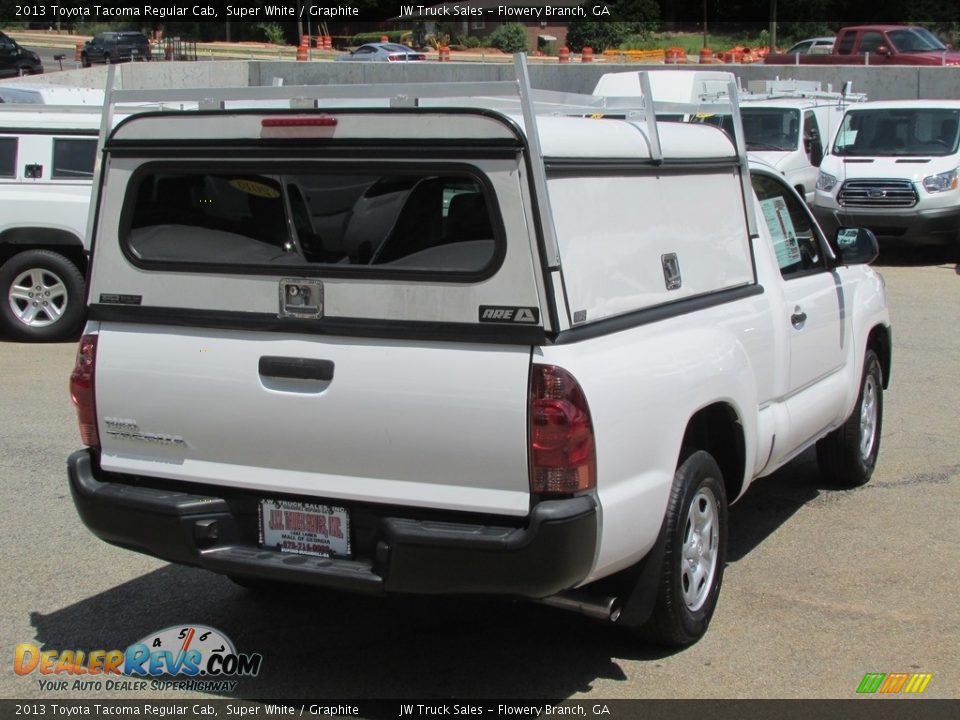 2013 Toyota Tacoma Regular Cab Super White / Graphite Photo #7