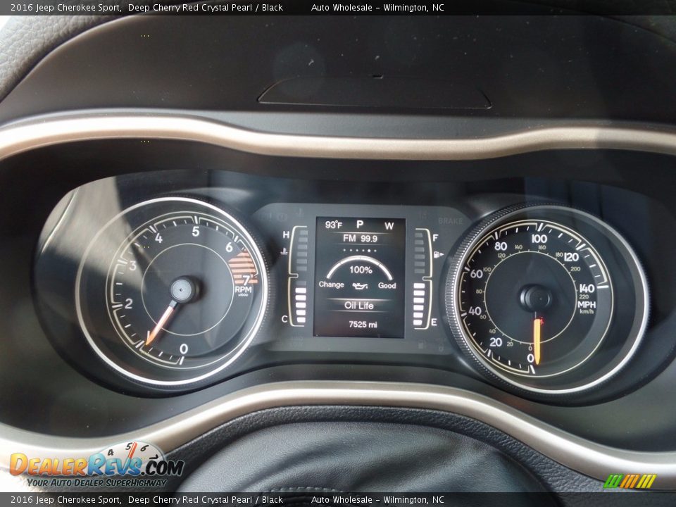 2016 Jeep Cherokee Sport Deep Cherry Red Crystal Pearl / Black Photo #16