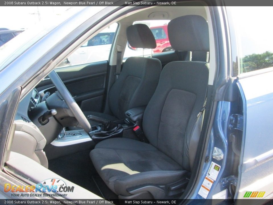 2008 Subaru Outback 2.5i Wagon Newport Blue Pearl / Off Black Photo #15