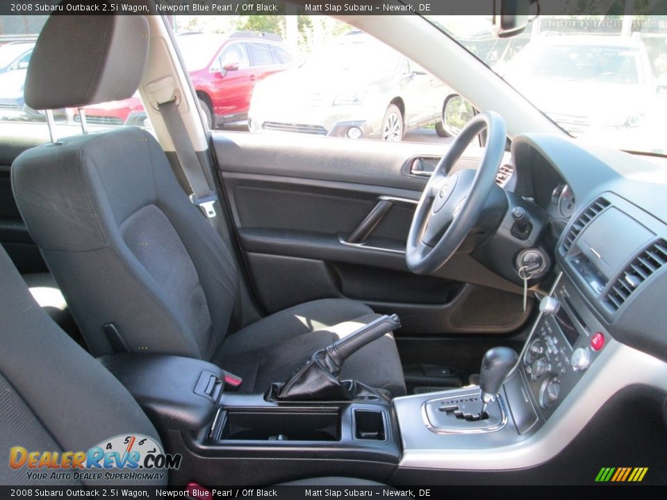 2008 Subaru Outback 2.5i Wagon Newport Blue Pearl / Off Black Photo #16